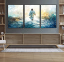 Watercolor Jesus Walking on Water Canvas Print, Christian by MyGreatCanvas | Canvas Wall Art Prints | Photo Prints & Wall Decor