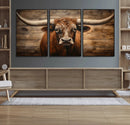 Longhorn Bull Wall Art | Canvas Print | Ready to Hang | by MyGreatCanvas | Canvas Wall Art Prints | Photo Prints & Wall Decor
