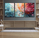Radiant Bloom Abstract Floral Wall Art Canvas Print -