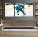 San Jose Sharks Ice Hockey Player Wall Art Canvas Print