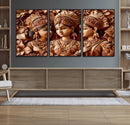 Indian Woman Statue Wall Art Canvas Print