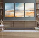 Abstract Landscape Wall Art Canvas Print - Warm Tones of