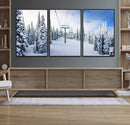 Winter Ski Lift Wall Art Print - Landscape Wall Art | Snowy
