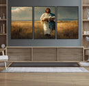 Jesus Shepherd Wall Art | Ready to Hang Triptych Canvas of