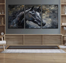 Large Abstract Horse Wall Art Canvas Print | Farmhouse Wall