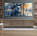 Abstract Blue Horse Wall Art Print Canvas | Horse Wall Art by MyGreatCanvas | Canvas Wall Art Prints | Photo Prints & Wall Decor