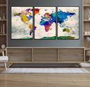 World Map Canvas Print – Framed Travel Map Wall Art for by MyGreatCanvas | Canvas Wall Art Prints | Photo Prints & Wall Decor