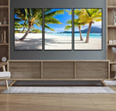 Blue Beach and Sea Wall Art Canvas Print by MyGreatCanvas | Canvas Wall Art Prints | Photo Prints & Wall Decor