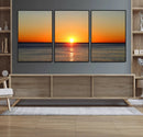 Golden Horizon Sunset Over Ocean Wall Art Canvas Print – by MyGreatCanvas | Canvas Wall Art Prints | Photo Prints & Wall Decor