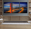 Large Wall Art San Francisco Canvas Print - Wonderful Golden