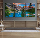 Canadian Rockies Moraine Lake Wall Art Canvas Print, Pine