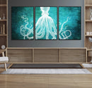 Green Octopus Abstract Wall Art Canvas Print