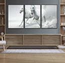 Large Wall Art Canvas Print – Beautiful Running White Horses