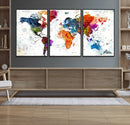 World Map Canvas Print – Framed Travel Map Wall Art for by MyGreatCanvas | Canvas Wall Art Prints | Photo Prints & Wall Decor
