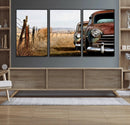 Old Rustic Classic Car Wall Art Canvas Print