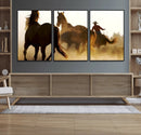 Horses and Cowboys Wall Art Canvas Print by MyGreatCanvas | Canvas Wall Art Prints | Photo Prints & Wall Decor