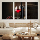 Red Wine and Bottle Canvas Print by MyGreatCanvas | Canvas Wall Art Prints | Photo Prints & Wall Decor