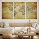 Push Pin World Map Canvas Print – Travel Tracker Wall Art