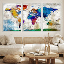 World Map Canvas Print – Framed Travel Map Wall Art for by MyGreatCanvas | Canvas Wall Art Prints | Photo Prints & Wall Decor