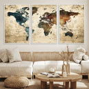 World Map Canvas Print – Detailed Map of the World Wall Art by MyGreatCanvas | Canvas Wall Art Prints | Photo Prints & Wall Decor