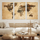 Push Pin World Map Canvas Print – Framed Travel Tracker Wall by MyGreatCanvas | Canvas Wall Art Prints | Photo Prints & Wall Decor