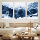 Abstract Blue Mountain Canvas Wall Art – Modern Triptych by MyGreatCanvas | Canvas Wall Art Prints | Photo Prints & Wall Decor