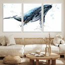 Watercolor Whale Wall Art Canvas Print by MyGreatCanvas | Canvas Wall Art Prints | Photo Prints & Wall Decor