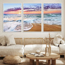 Coastal Sunset Art Beach Canvas Wall Art Print | Ocean Waves by MyGreatCanvas | Canvas Wall Art Prints | Photo Prints & Wall Decor