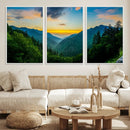 Green Forest Wall Art Canvas Print