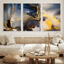 Large Abstract Wall Art Print - Gold and Blue Abstract by MyGreatCanvas | Canvas Wall Art Prints | Photo Prints & Wall Decor