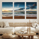 Ocean Beach Wall Art Canvas Print Sunset Artwork Print by MyGreatCanvas | Canvas Wall Art Prints | Photo Prints & Wall Decor