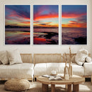 Glorious Sunset on The Beach Wall Art Canvas Print