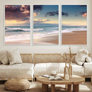 Cloudy Weather Beach Sunset Canvas Print | Sunrise Wall Art by MyGreatCanvas | Canvas Wall Art Prints | Photo Prints & Wall Decor