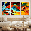 Human Love Figures Abstract Wall Art Canvas Print