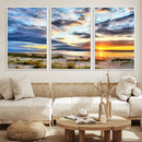 Sunset On The Ocean Wall Art Canvas Print by MyGreatCanvas | Canvas Wall Art Prints | Photo Prints & Wall Decor