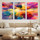 Blazing Vibrant Colors Cloud Wall Art Canvas Print