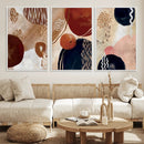 Boho Wall Art Canvas Print Set Mid-Century Prints Bohemian
