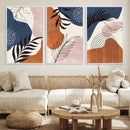 Boho Wall Art Canvas Print Set Mid-Century Prints Bohemian