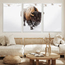 Bison Winter Wall Art Canvas Print For Farmhouse Decor