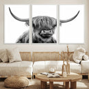 Scottish Highland Cow Cattle Art Print Wall Art Canvas Print by MyGreatCanvas | Canvas Wall Art Prints | Photo Prints & Wall Decor