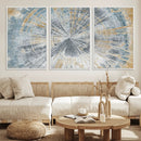 Radiant Abstract Wood Rings Canvas Art – Modern Triptych by MyGreatCanvas | Canvas Wall Art Prints | Photo Prints & Wall Decor