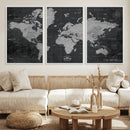 World Map Canvas Print – Detailed Map of the World Wall Art