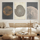 Boho Tree Ring Wall Art, Modern Minimalist Wood Grain by MyGreatCanvas | Canvas Wall Art Prints | Photo Prints & Wall Decor