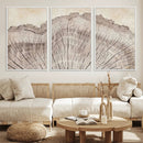 Tree Ring Wall Art Triptych, Rustic Wood Ring Canvas Print, by MyGreatCanvas | Canvas Wall Art Prints | Photo Prints & Wall Decor