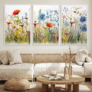 Colorful Wildflower Canvas Wall Art - Vibrant Floral