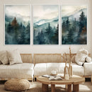 Serenity Forest Wall Art Canvas | Foggy Mountain Landscape