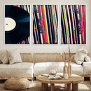 Vinyl Record and Album Collection Canvas Wall Art - Retro