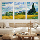 Wheatfield With Cypresses By Van Gogh Painting Wall Art