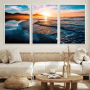 Sunset Beach Ocean Canvas Wall Art – Tranquil Ocean