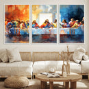 Abstract Watercolor The Last Supper Wall Art